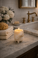 Celine Cove Marble Candle Holder, detail view 2