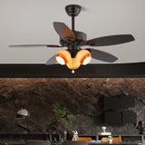 Arden Vale Glass Ceiling Fan, detail view 2