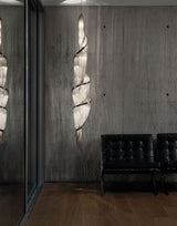 Calia Echo Aluminum Chandelier, detail view 2