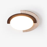 Orla Pine Travertine Ceiling Light by Maison Velume