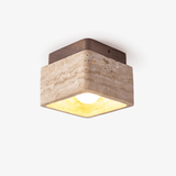 Eden Morrow Travertine Ceiling Light by Maison Velume