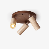 Zella Cedar Travertine Ceiling Light by Maison Velume