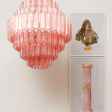 Pella Mist Glass Chandelier, detail view 4