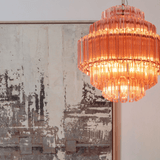 Pella Mist Glass Chandelier, detail view 3