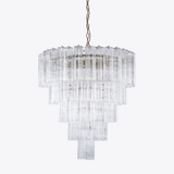 Riven Vale Glass Chandelier, detail view 5