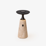 Talia Reed Travertine Table Lamp by Maison Velume