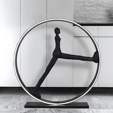 Isla Oak Resin Floor Lamp, detail view 4