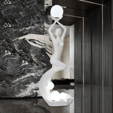 Jora Noir Metal Floor Lamp, detail view 2