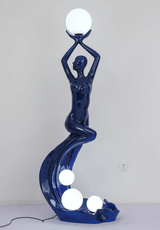 Jora Noir Metal Floor Lamp, detail view 6