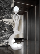 Jora Noir Metal Floor Lamp, detail view 4