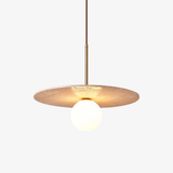 Rhea Echo Travertine Pendant Light by Maison Velume