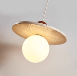 Evara Stone Travertine Pendant Light, detail view 8
