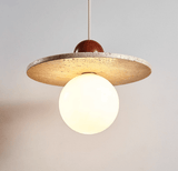 Evara Stone Travertine Pendant Light, detail view 9
