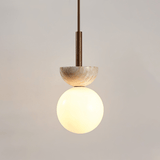 Avel Sol Travertine Pendant Light, detail view 9
