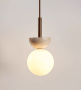 Avel Sol Travertine Pendant Light, detail view 4