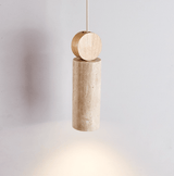 Sora Meadow Travertine Pendant Light, detail view 6