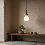 Avel Sol Travertine Pendant Light, detail view 2