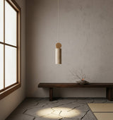 Sora Meadow Travertine Pendant Light, detail view 2