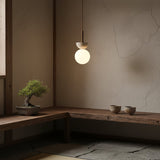 Avel Sol Travertine Pendant Light, detail view 3