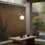 Alden Quartz Travertine Pendant Light, detail view 2