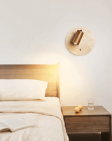 Faron Winter Travertine Wall Light, detail view 4