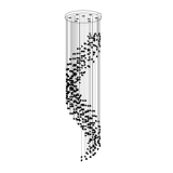 Zella Opal Crystal Chandelier, detail view 101