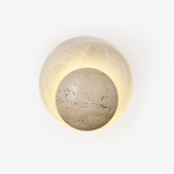 Evara Halo Travertine Wall Light