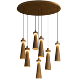 Elora Flint Wood Pendant Light, detail view 49