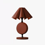Sable Halo Leather Table Lamp by Maison Velume