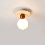 Vesper Dune Travertine Ceiling Light, detail view 12