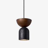 Auria Noir Travertine Pendant Light by Maison Velume