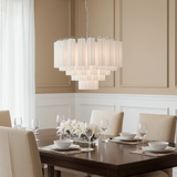 Aster Moss Glass Chandelier, detail view 2