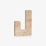 Riven Echo Travertine Candle Holder by Maison Velume