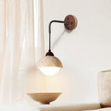 Sable Mist Travertine Wall Light, detail view 3