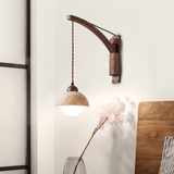 Sable Mist Travertine Wall Light, detail view 4