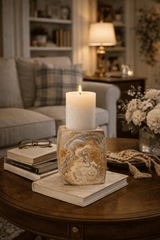 Corin Prism Marble Candle Holder, detail view 3