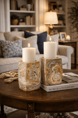 Corin Prism Marble Candle Holder, detail view 2