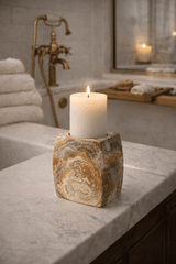 Corin Prism Marble Candle Holder, detail view 6