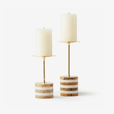 Lucen Reed Marble Candle Holder by Maison Velume