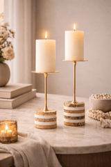 Lucen Reed Marble Candle Holder, detail view 5