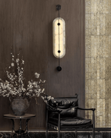 Auria Halo Alabaster Wall Light, detail view 14