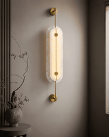 Auria Halo Alabaster Wall Light, detail view 15
