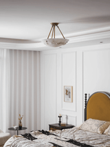 Oriel Frost Alabaster Ceiling Light, detail view 9