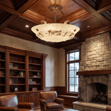 Oriel Frost Alabaster Ceiling Light, detail view 17