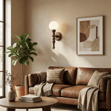 Alden Opal Wood Wall Light, detail view 2