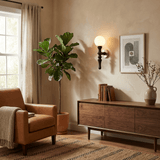 Alden Opal Wood Wall Light, detail view 5