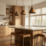 Tarin Iris Wood Pendant Light, detail view 3