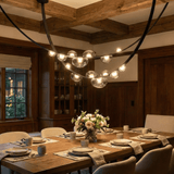 Aven Bloom Leather Chandelier, detail view 4