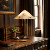 Talia Cloud Alabaster Table Lamp, detail view 2