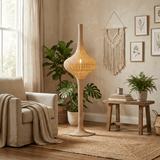 Calia Rain Rattan Floor Lamp, detail view 3